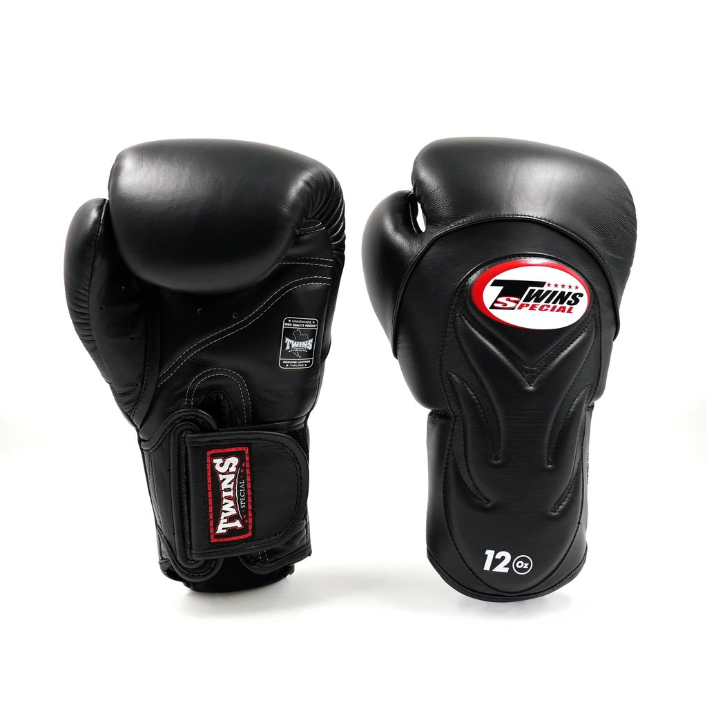Twins Special BGVL-6 Deluxe Bokshandschoenen Zwart / Boxing Gloves Black | Extra Padding | Handgemaakt Thailand