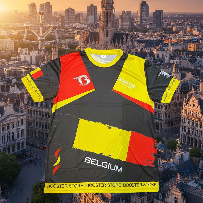 Booster België Fight Shirt met Belgische vlag en sportief design
