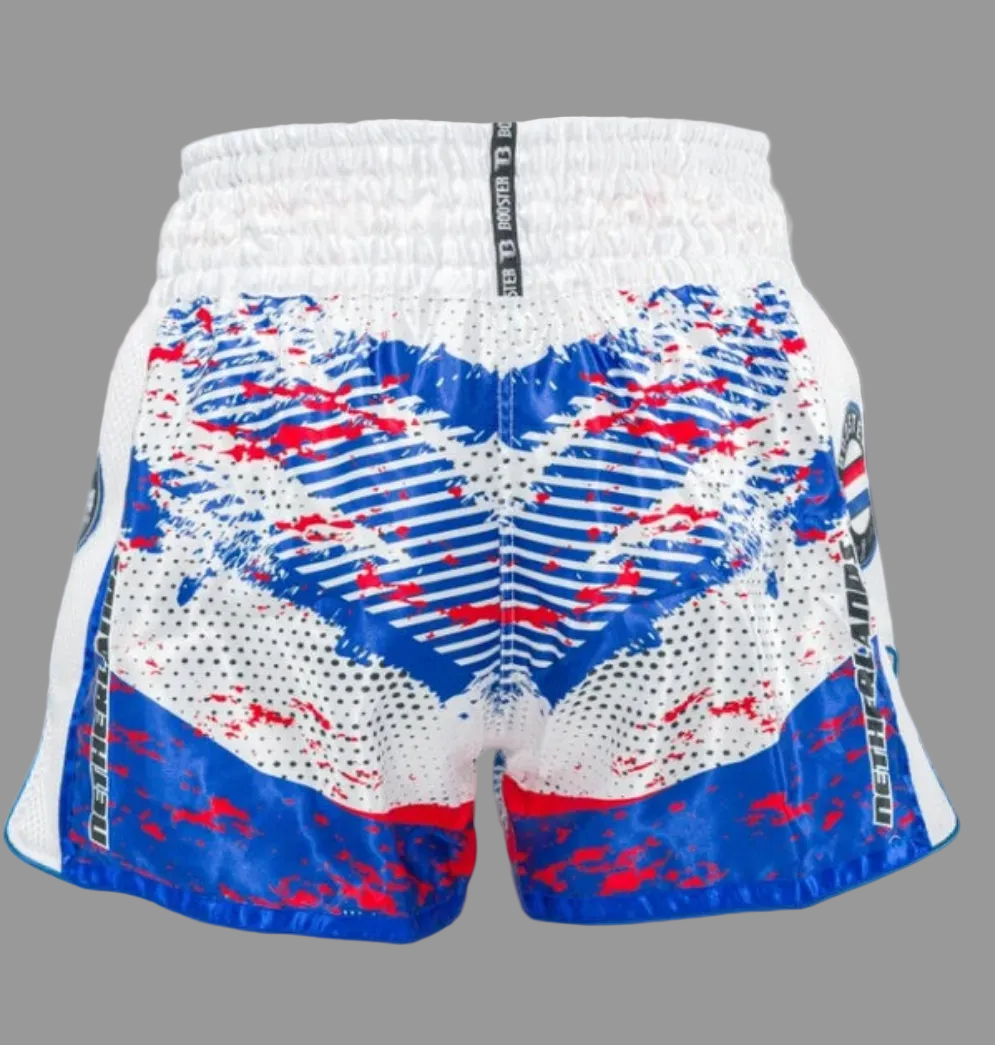 Booster Nederland Kick Boksbroek – Detail patches & logo | Booster Fight Store