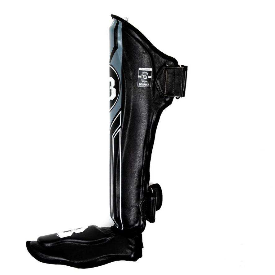 Booster Pro Leder Scheenbeschermers V9 Zilver