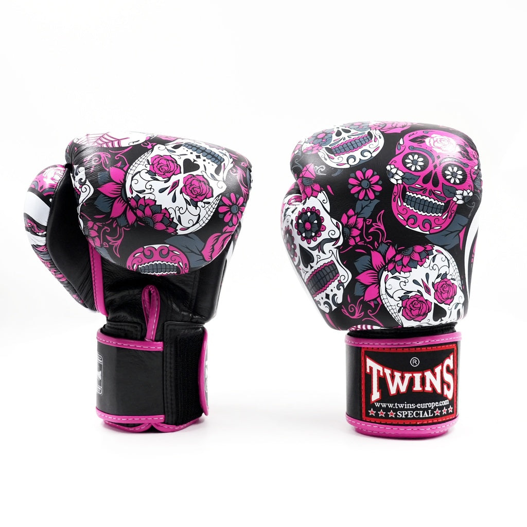 Twins Special FBGVL-3 Skull Bokshandschoenen Roze / Boxing Gloves Pink | Fantasy Series | Handgemaakt Thailand