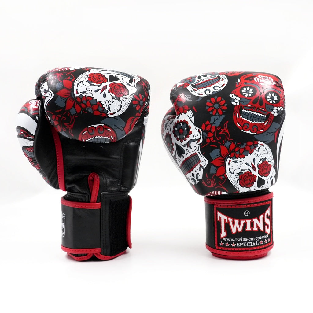 Twins Special FBGVL-3 Skull Bokshandschoenen Rood / Boxing Gloves Red | Fantasy Series | Handgemaakt Thailand