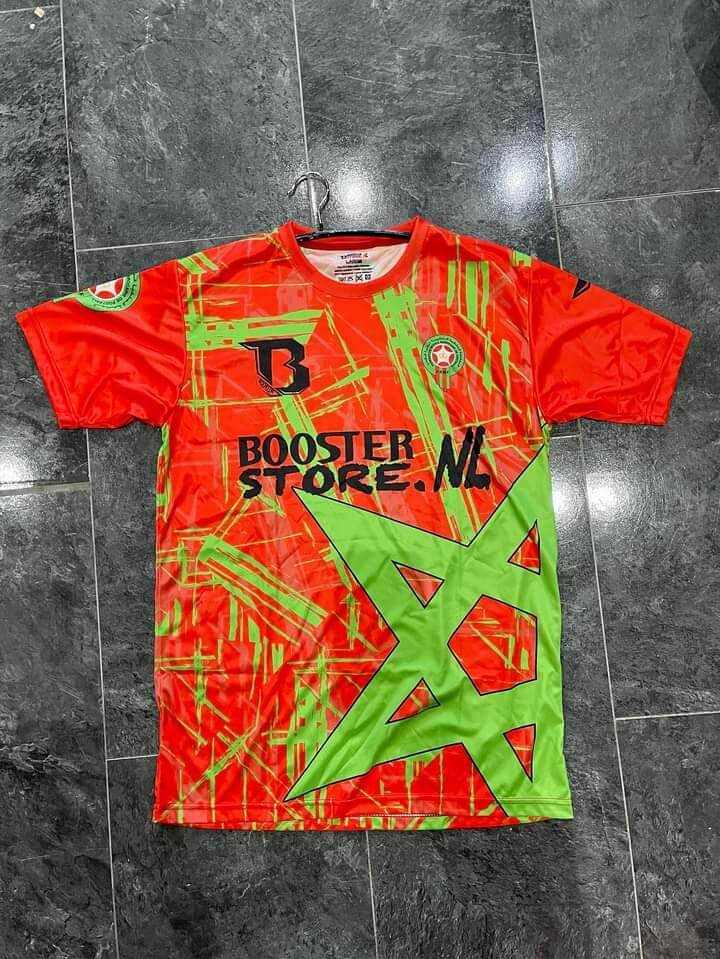 Booster Marokko shirt met Marokkaanse vlag en boks symbolen, comfortabel en stoer designed voor fans
