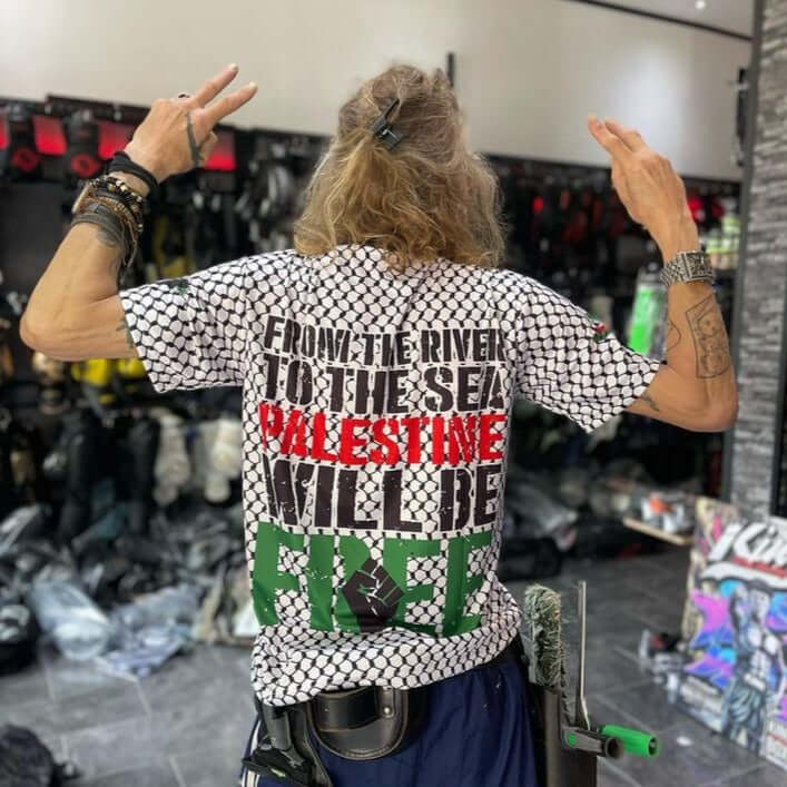 Free Palestina active dry sport shirt