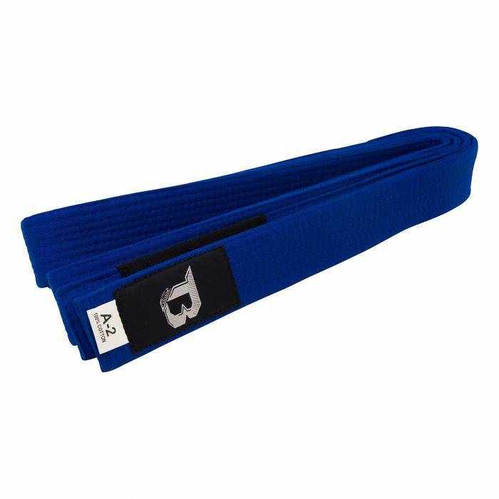 Blauwe Booster BJJ gordel, handgemaakt in Thailand, duurzaam met versterkte naden voor training en competitie