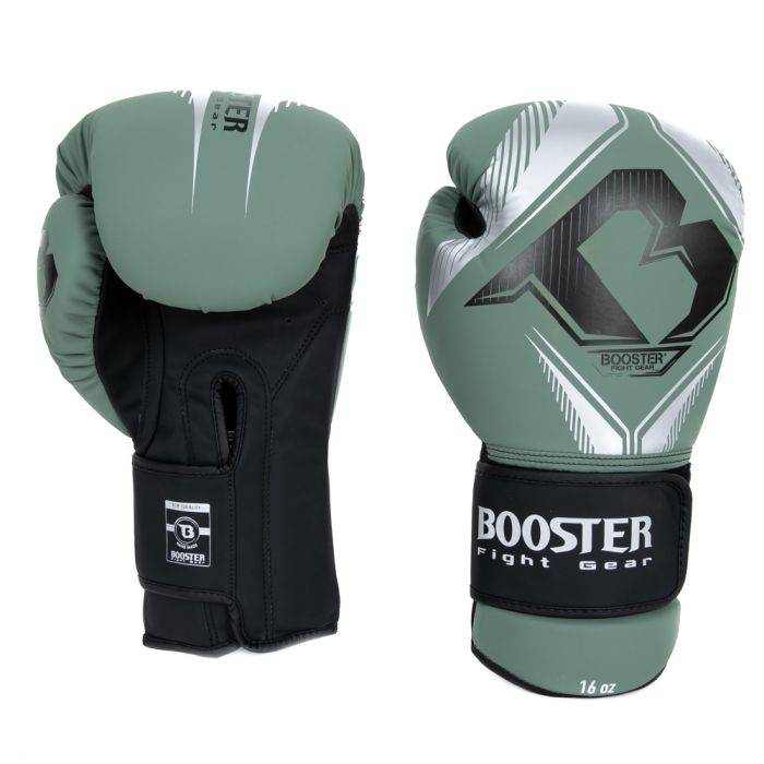 Groene Booster Bangkok Kickbokshandschoenen van synthetisch leer voor Muay Thai en kickboksen met optimale bescherming