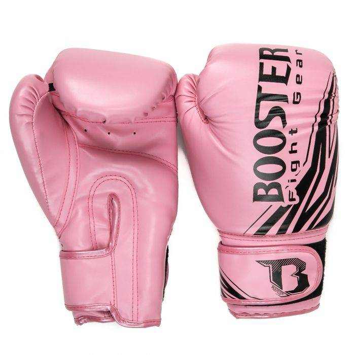 Roze Booster Kinder Bokshandschoenen van synthetisch leer met klittenbandsluiting voor Muay Thai en kickboksen