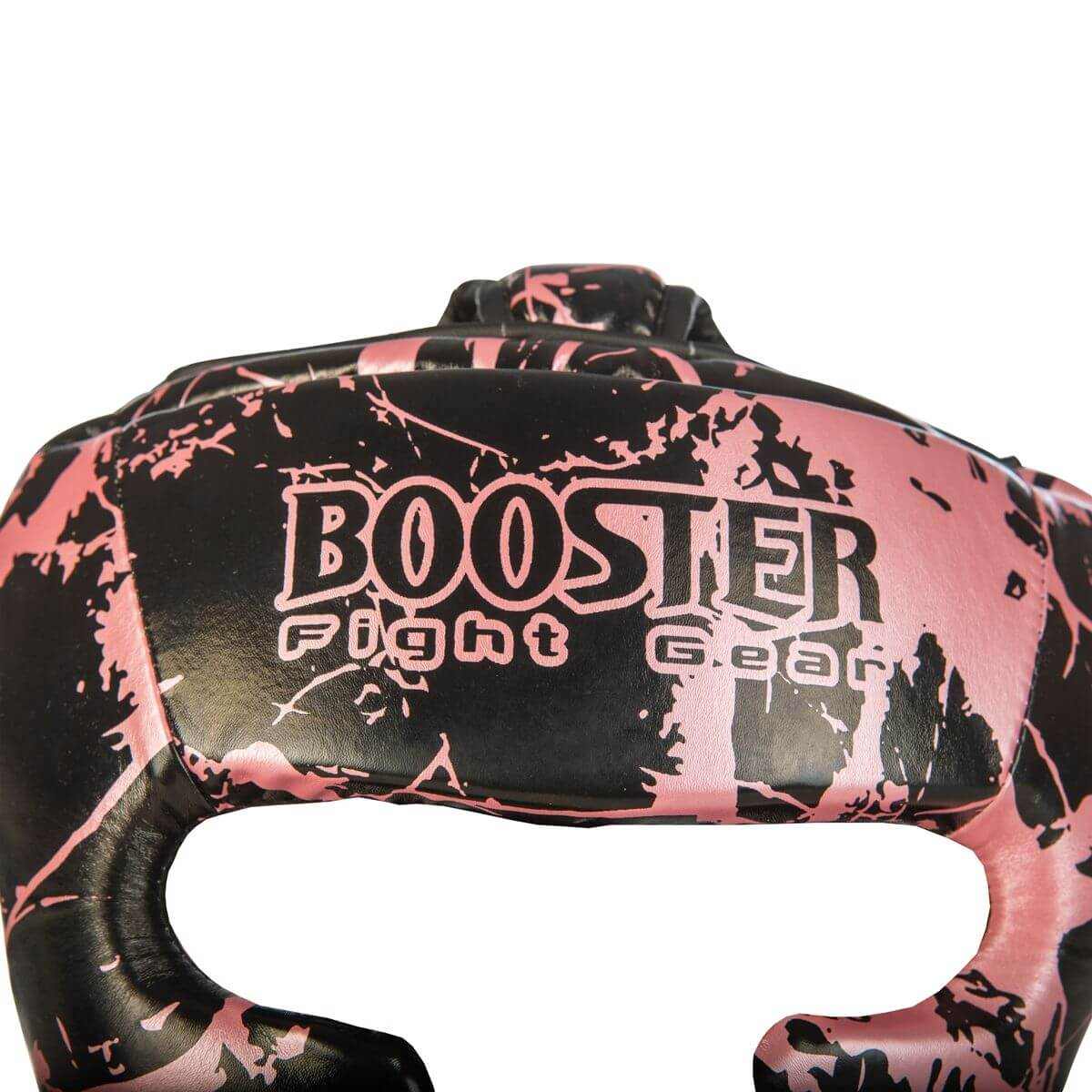 Roze Booster hoofdbeschermer jeugd sparringstijl lichtgewicht met kin- en jukbeenbescherming