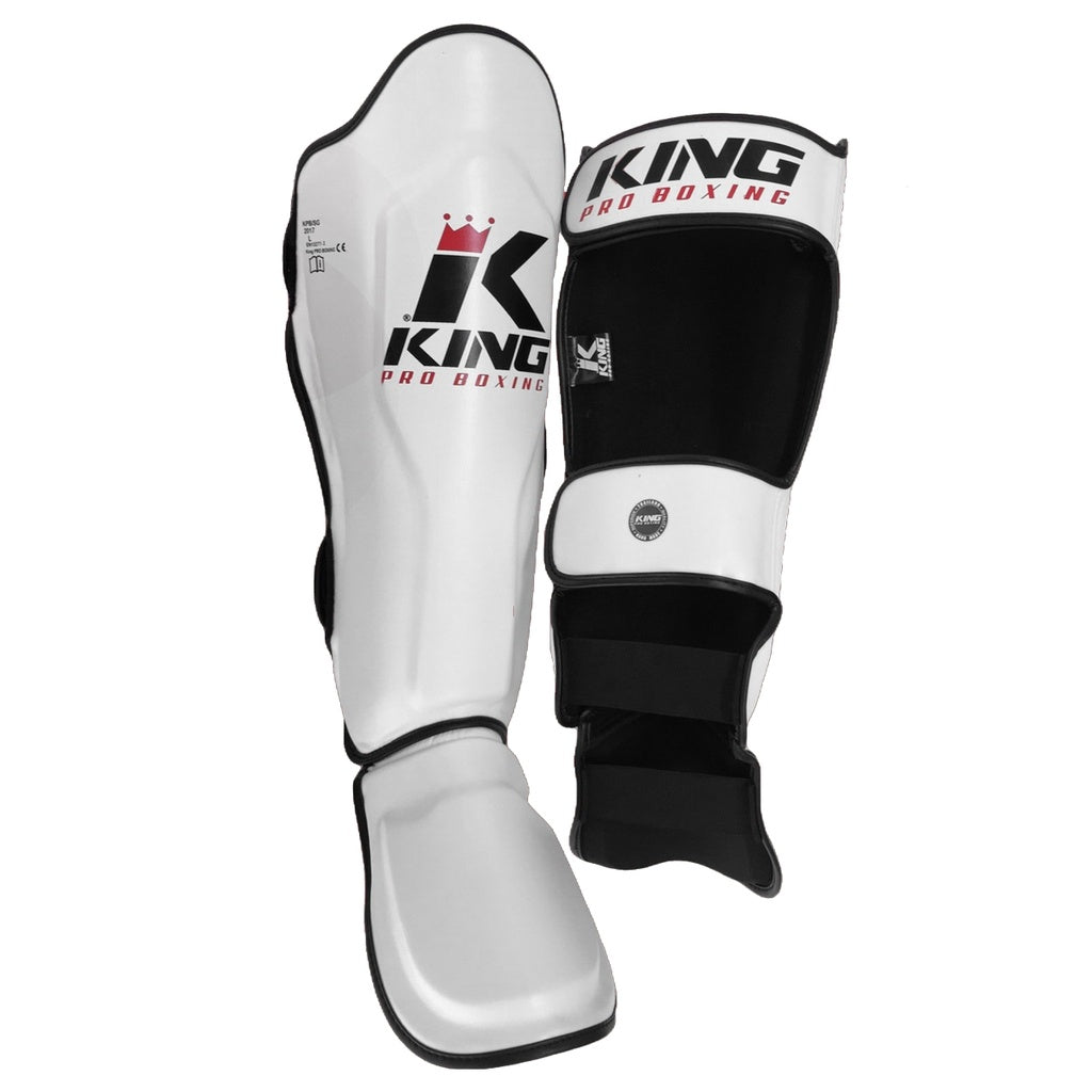 King Pro Scheenbeschermers Wit - KPB/SG-3 - Premium Muay Thai & Kickboksen