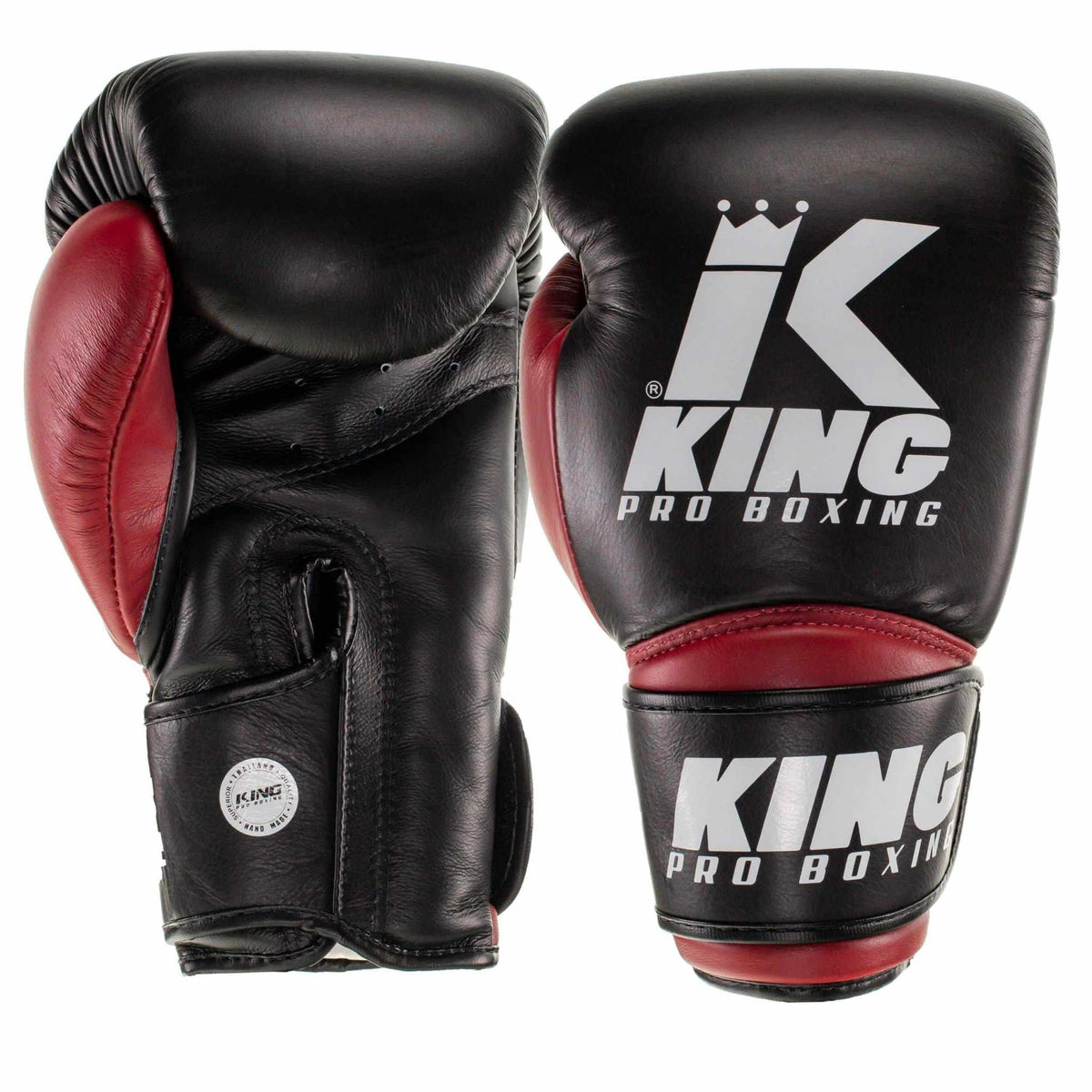 King Pro Leder Bokshandschoenen KPB/BG Star 10 premium rundleer met high-performance memory foam en verstevigde polsbescherming.