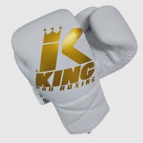King Pro Boxing veter boks handschoenen KPB XK LU White/ Gold