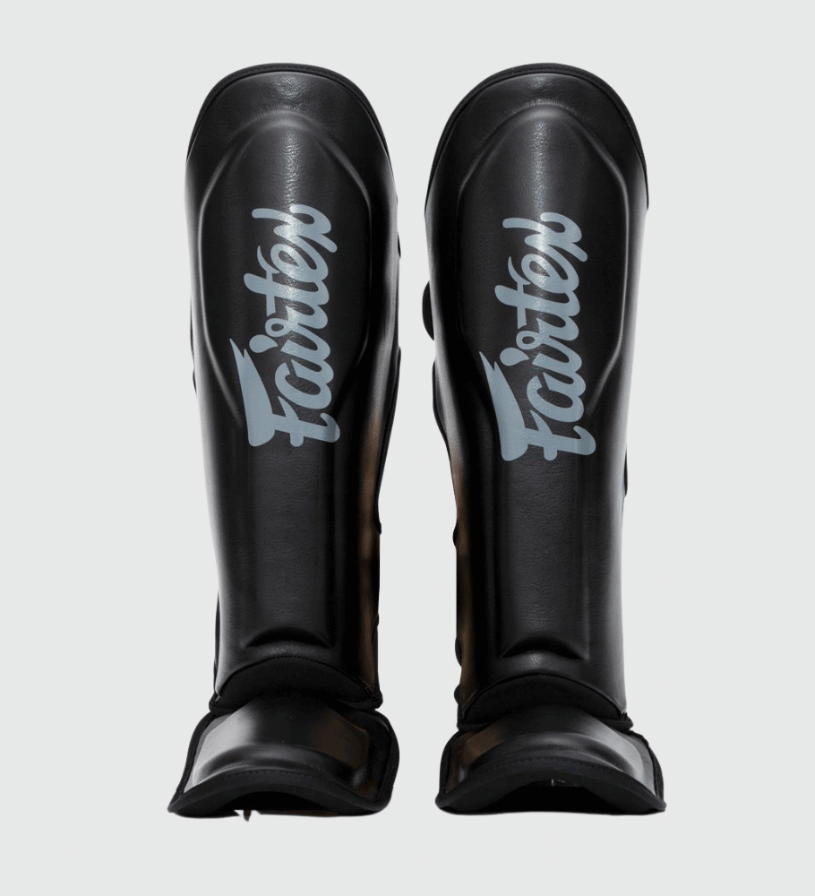 Fairtex x Booster FXB Kickboxing Shinguards Black Grey