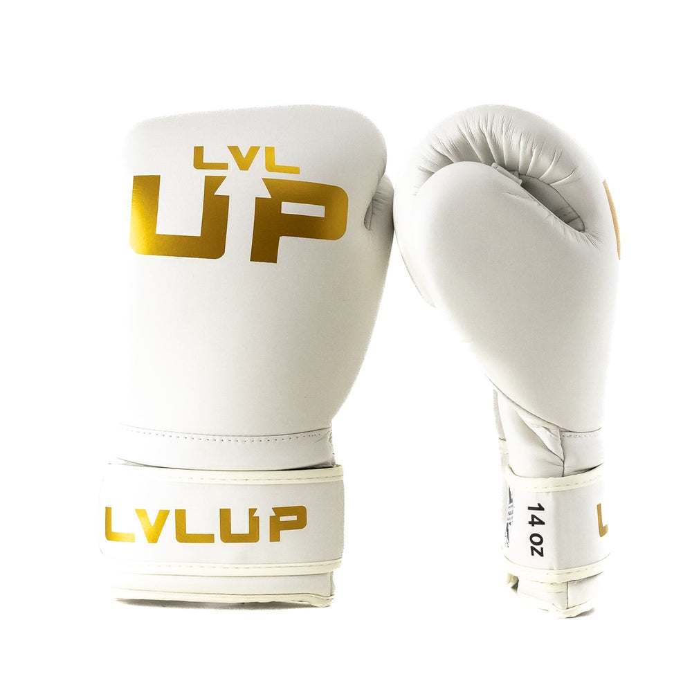 LVL UP bokshandschoenen handgemaakt in Thailand van premium Pellis leer met meerlaagse foam padding voor optimale bescherming en comfort