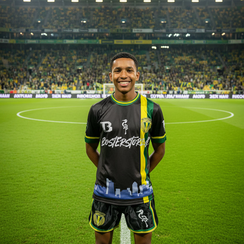 FC Den Haag x Booster Fight T-Shirt / Round Neck Shirt | Old School Print Katoen 140cm t/m XXL