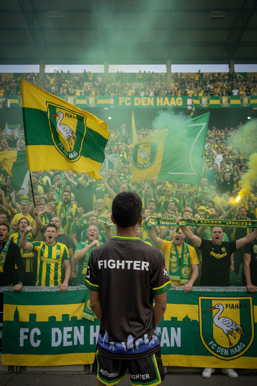FC Den Haag x Booster Fight Shirt & Short Set / T-Shirt & Shorts Set | Old School Print | Actieprijs