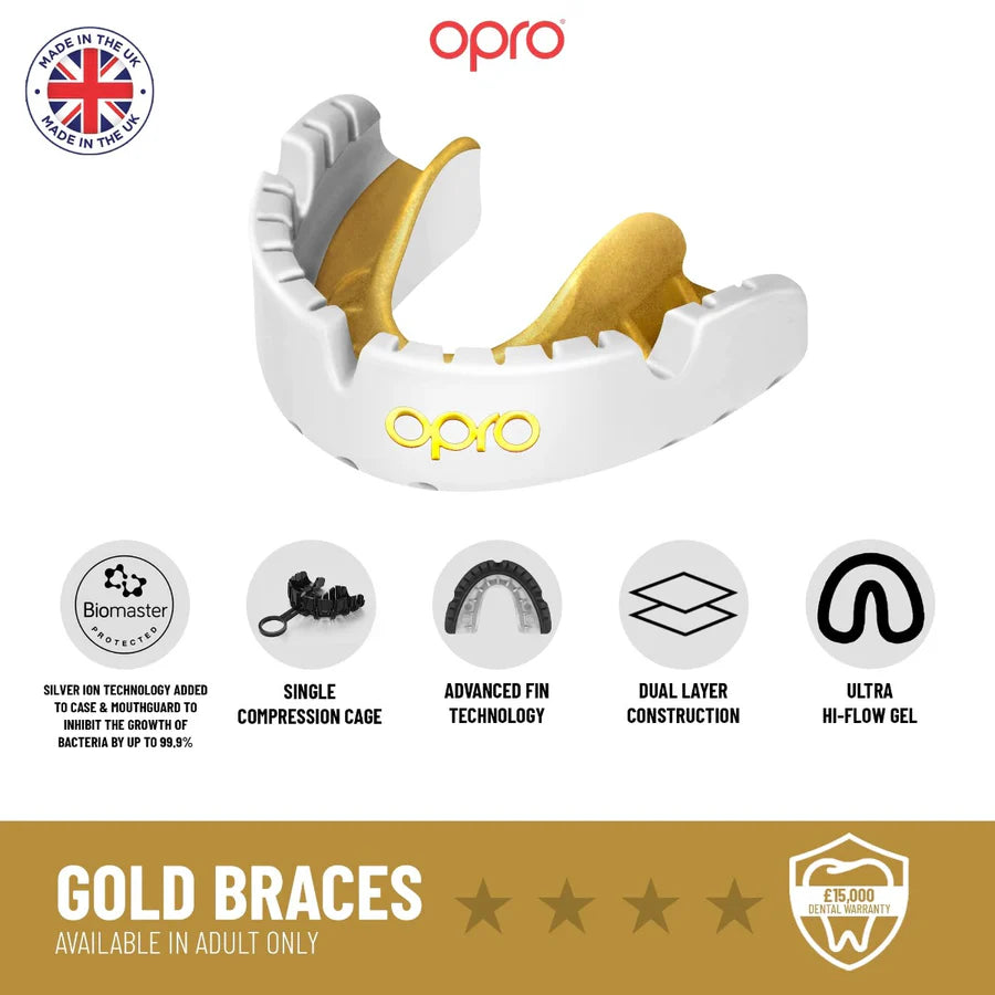 OPRO UFC GOLD BRACES - Gebitsbeschermer voor Beugel