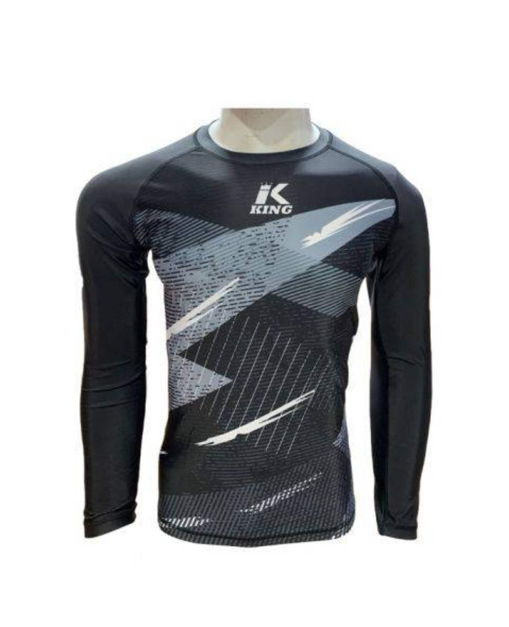 King MMA Rashguard Shadow Zwart