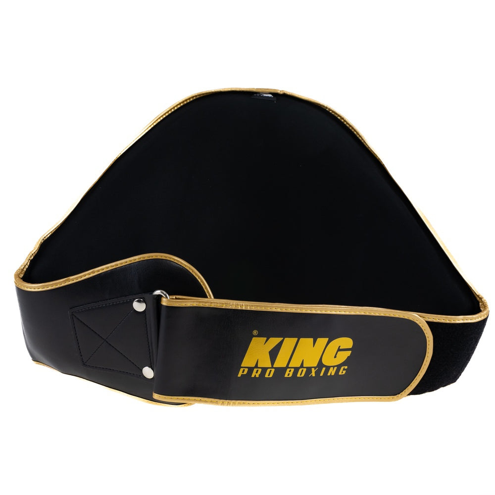 King Pro Boxing Buikbeschermer BP Black/Gold - Premium Belly Pad