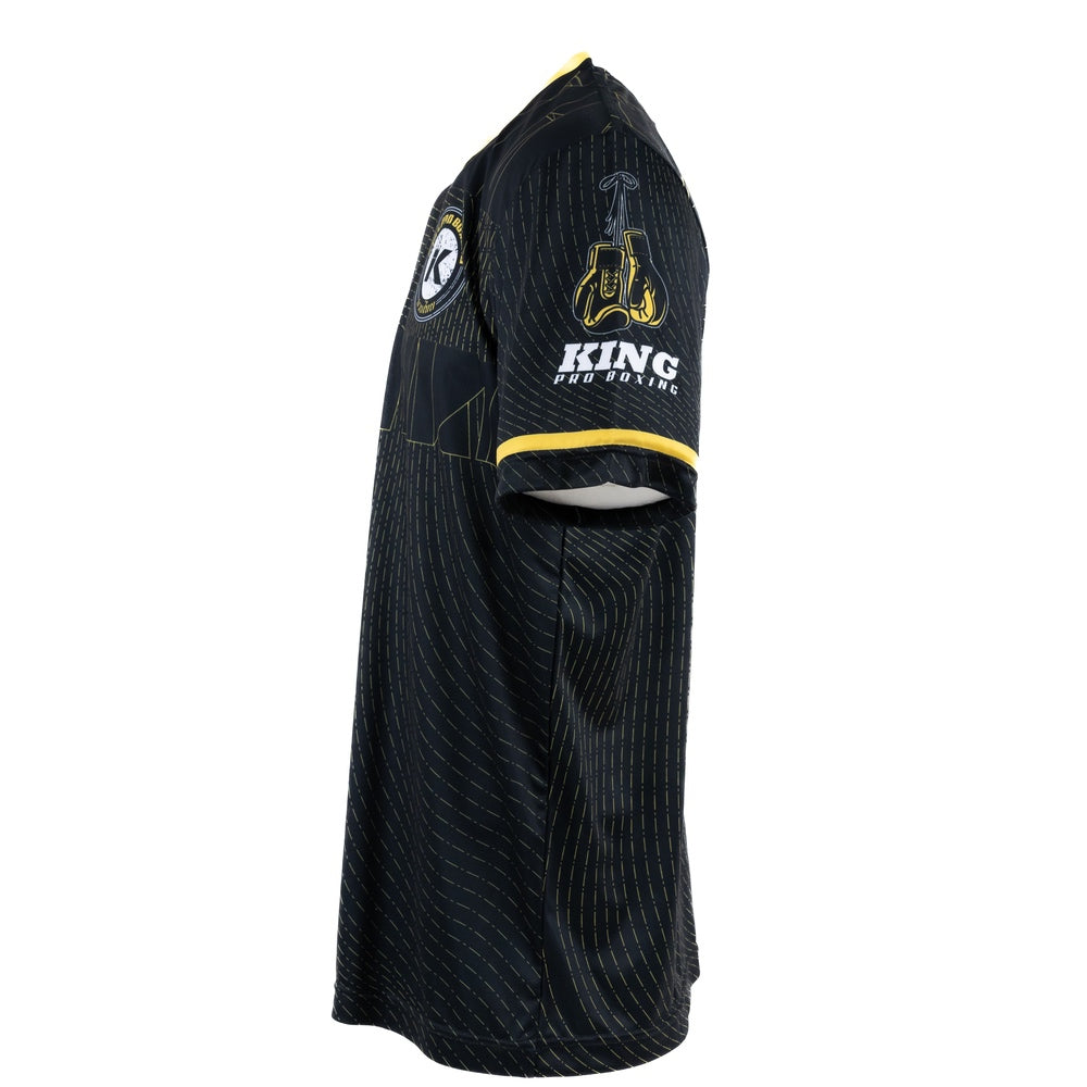 King Pro Boxing 08 Series Dry-Fit Shirt Zwart/Geel - Premium Performance