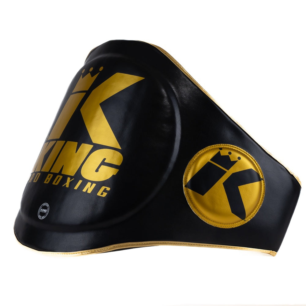 King Pro Boxing Buikbeschermer BP Black/Gold - Premium Belly Pad