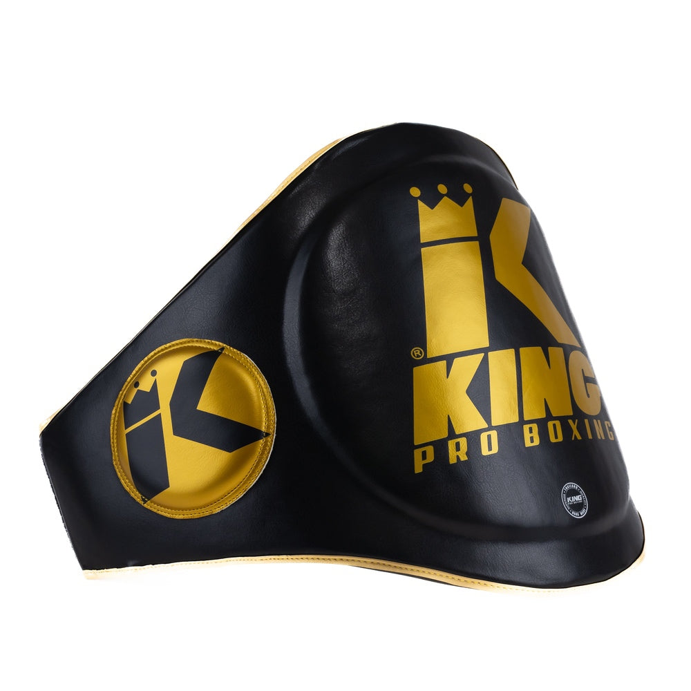 King Pro Boxing Buikbeschermer BP Black/Gold - Premium Belly Pad