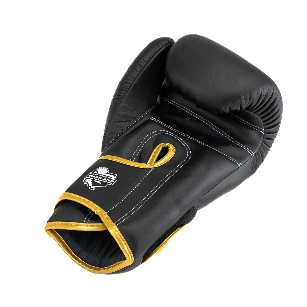 King BGK Pelis Lederen Bokshandschoenen Zwart/Goud