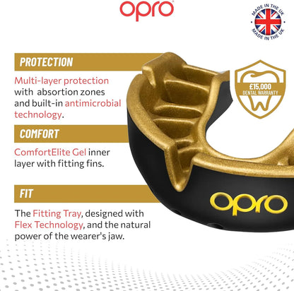 OPRO UFC GOLD Black Metal/Gold - Premium Gebitsbeschermer