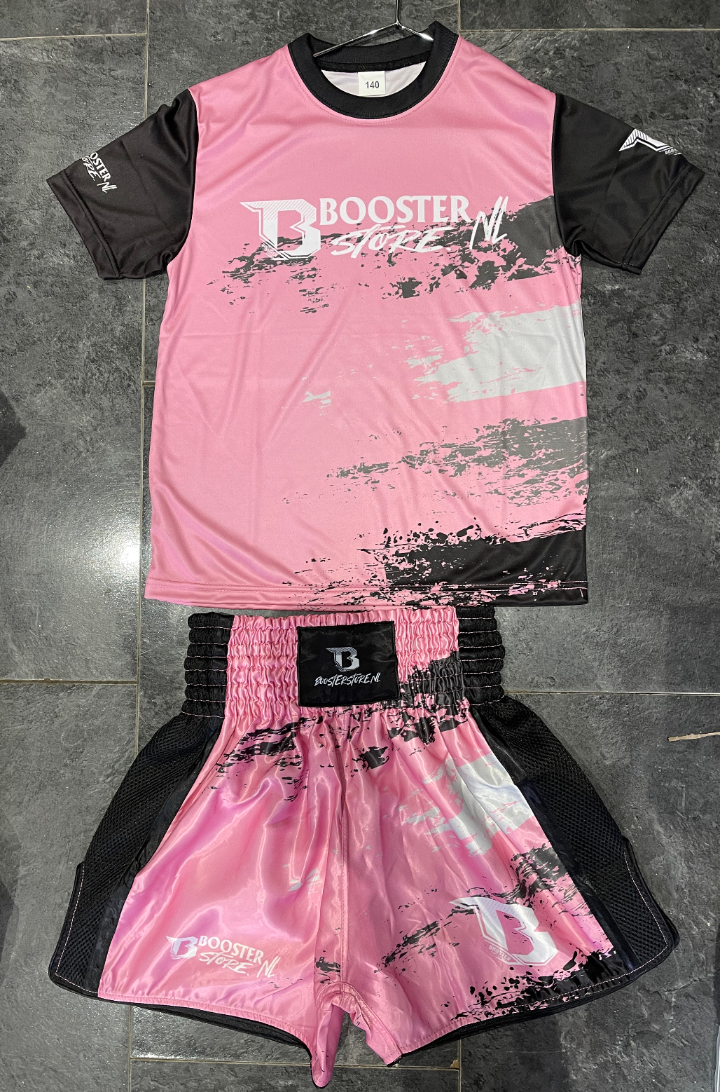 Booster Donker roze fight set