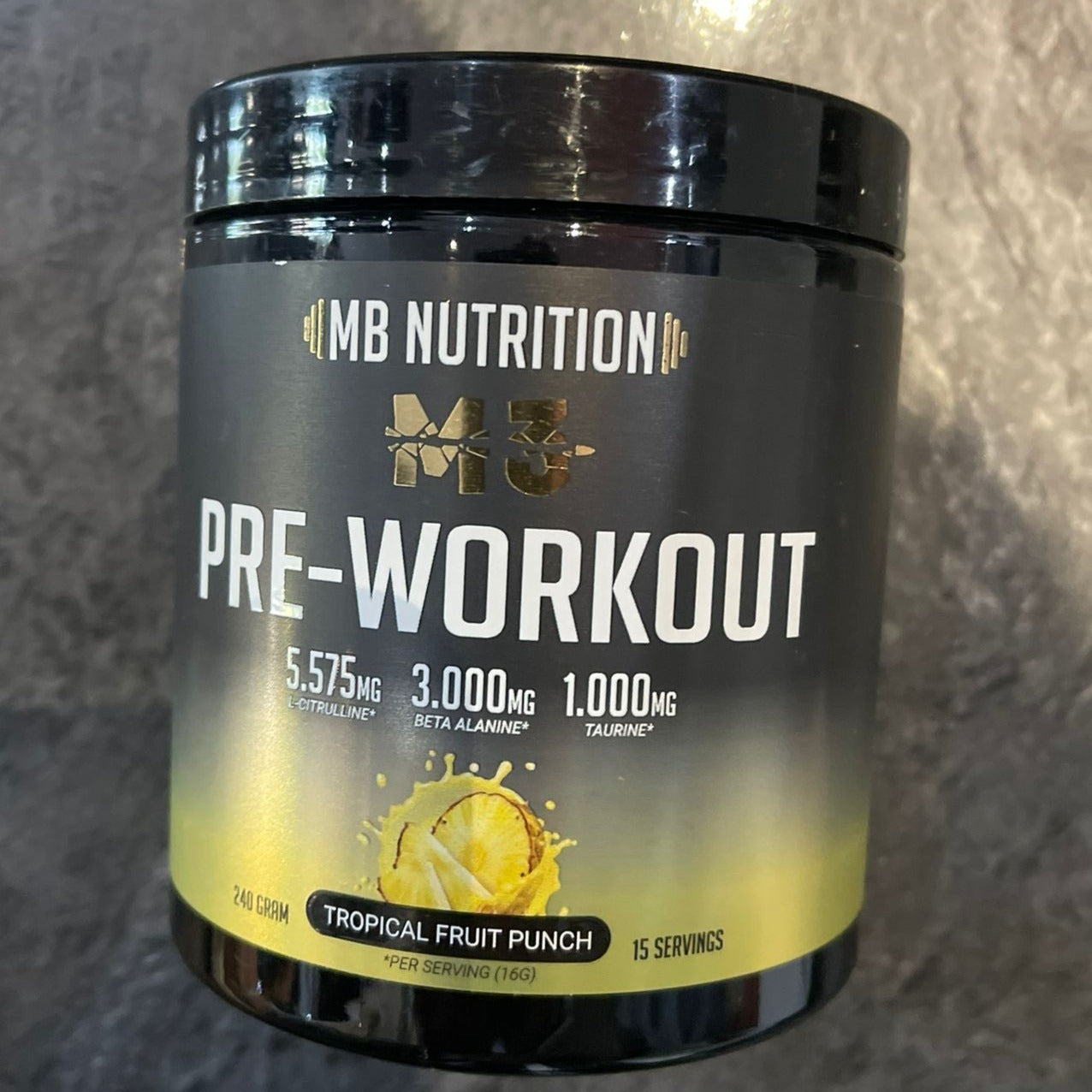 Pre-workout M3 van MB Nutrition 
