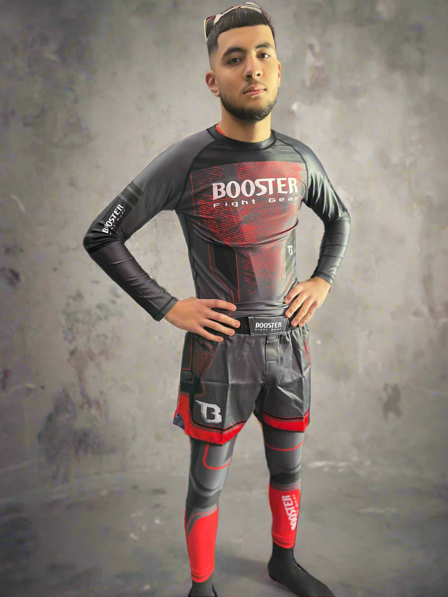 Booster MMA Delta Short Zwart/Rood