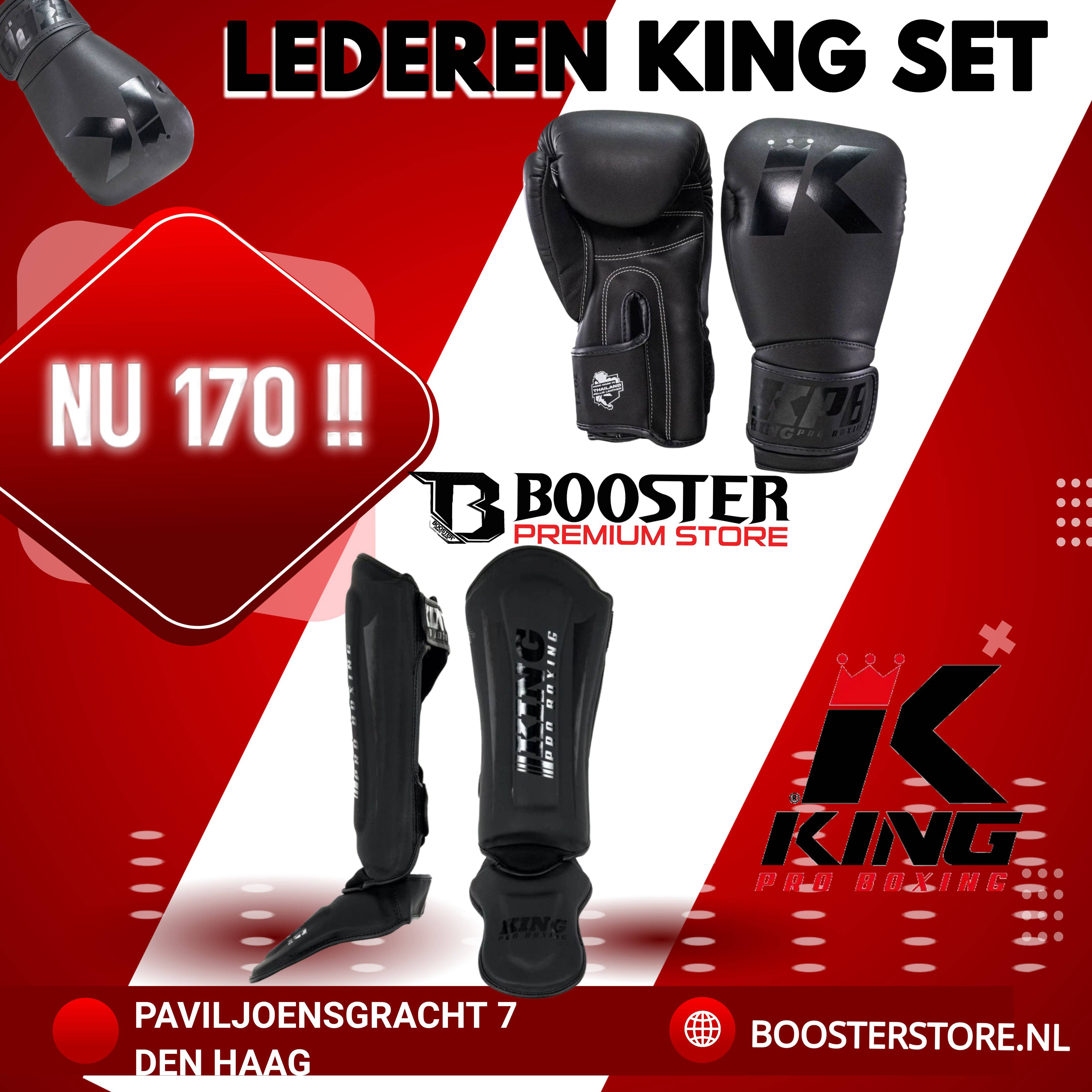 King  bokshandschoenen scheenbeschermers