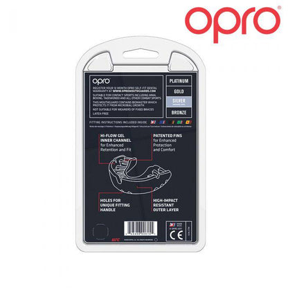OPRO SILVER BLACK/RED - Booster Fight Store