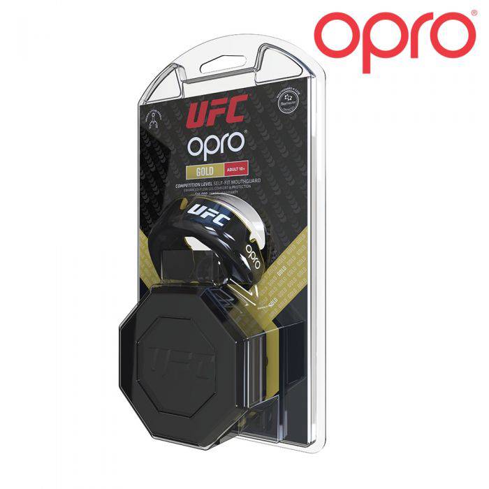 OPRO GOLD JR BLACK METAL/GOLD - Booster Fight Store