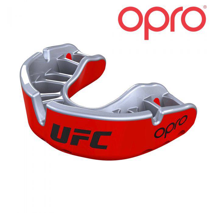 OPRO GOLD JR RED METAL/SILVER - Booster Fight Store
