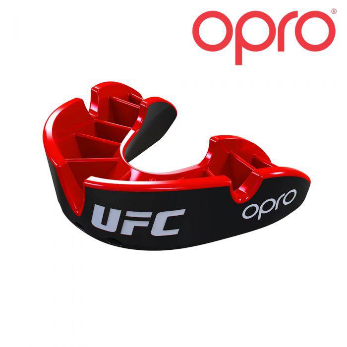 OPRO SILVER JR BLACK/RED - Booster Fight Store