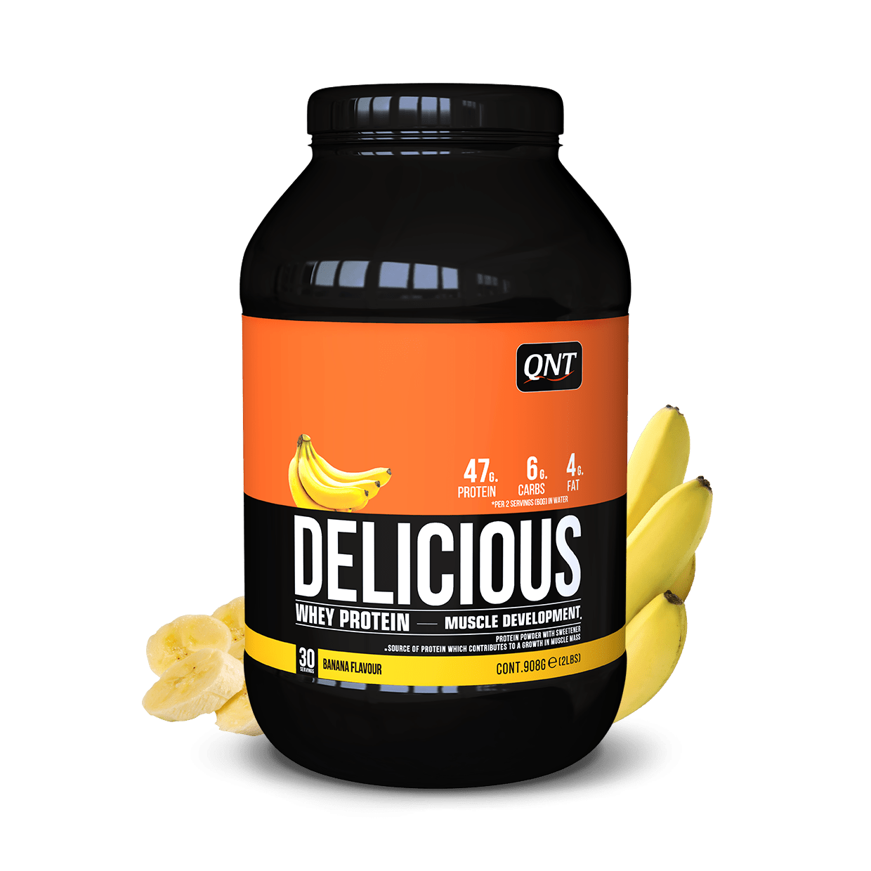 DELICIOUS WHEY PROTEIN POWDER BANAAN 908 G - Booster Fight Store