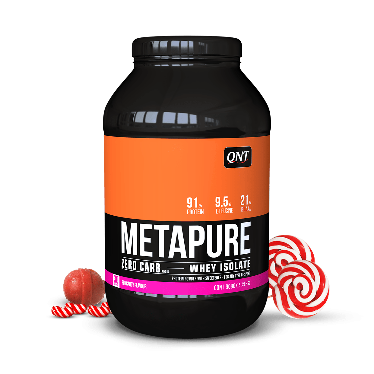 METAPURE WHEY PROTEIN ISOLATE RODE SNOEP 908 G - Booster Fight Store