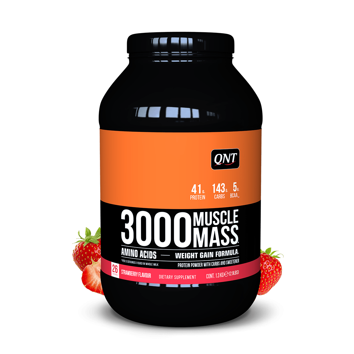 MUSCLE MASS 3000 AARDBEI 1,3 KG - Booster Fight Store