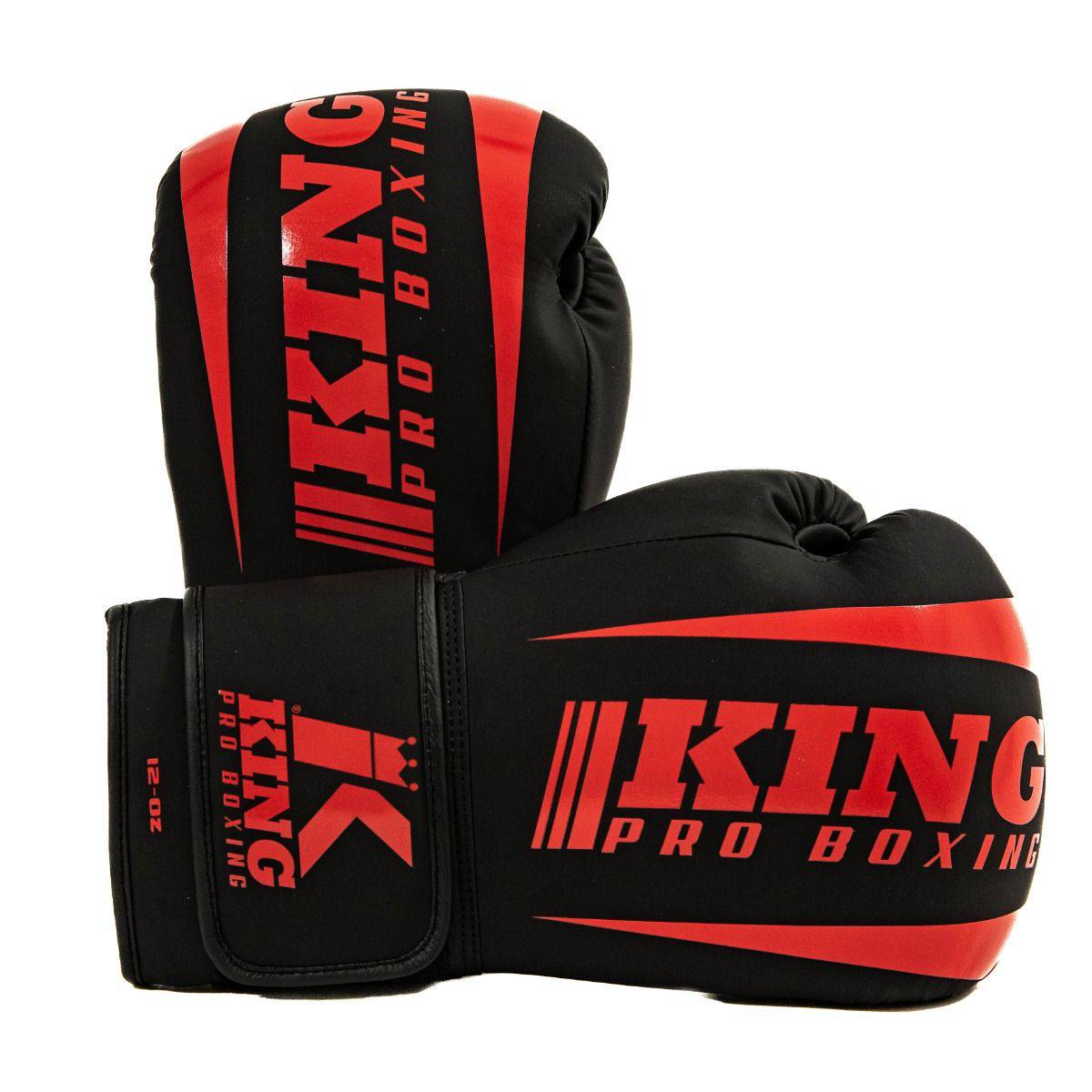 King bokshandschoenen zwart/ rood