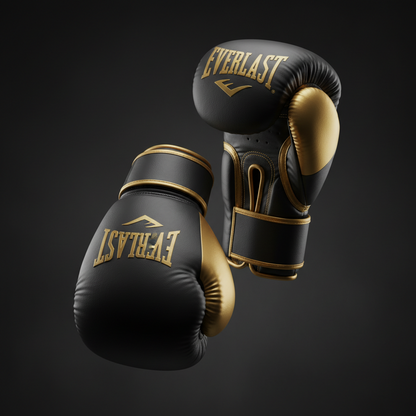 Everlast Powerlock 2R Training Gloves Zwart/Goud / Boxing Gloves Black Gold | Everlast