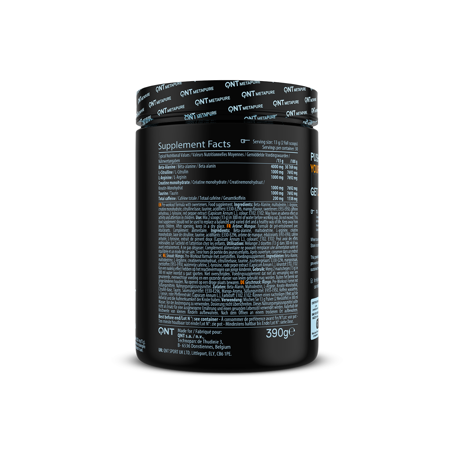 PRE-WORKOUT QNT OVERDRIVE | 390 Gram 
