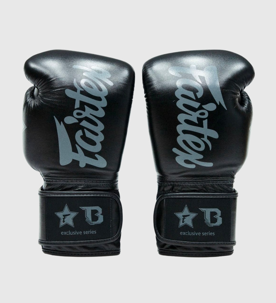 Fairtex (Kick)Bokshandschoenen FXB V2 - Zwart/Grijs - Booster Fight Store