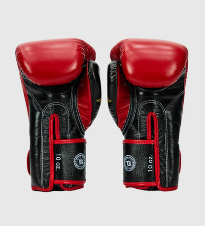 Fairtex (Kick)Bokshandschoenen FXB V2 - Rood/Zwart/Goud - Booster Fight Store