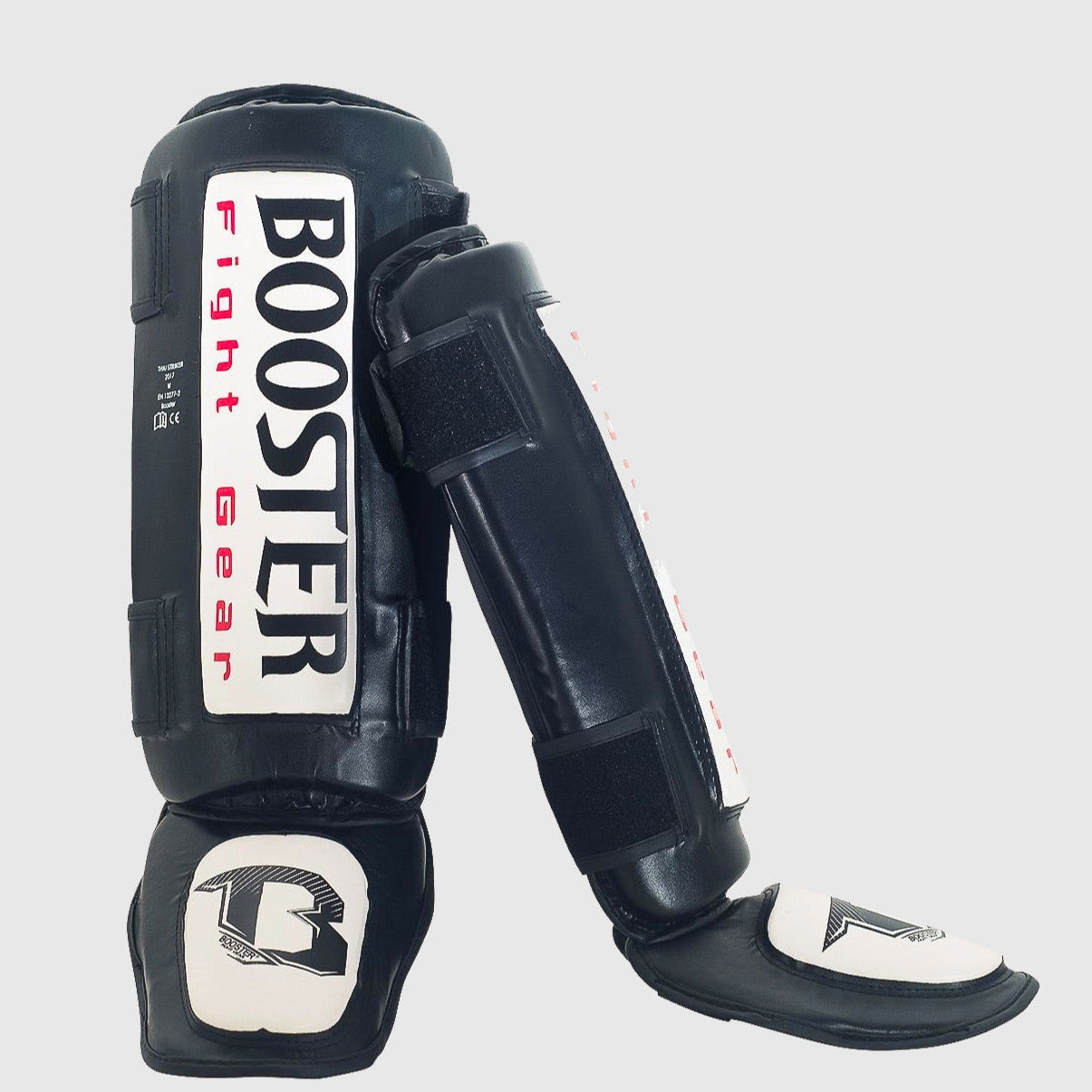 Booster Kickboks Scheenbeschermers Thai Striker - Zwart/Wit - Booster Fight Store